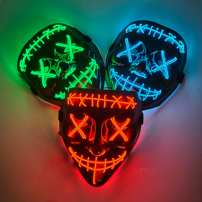 Wireless Full Face Purge Mask  - Led Purge Mask Halloween recension och pris