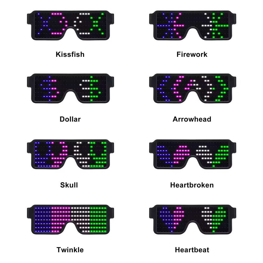 LED Glasses Light Up Dynamic P - Glow In The Dark Party Glasses recension och pris