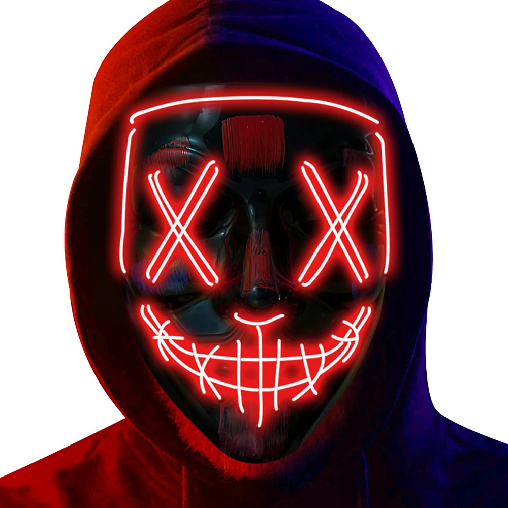 Adult Kids  Halloween Neon Led - Led Purge Mask Halloween recension och pris