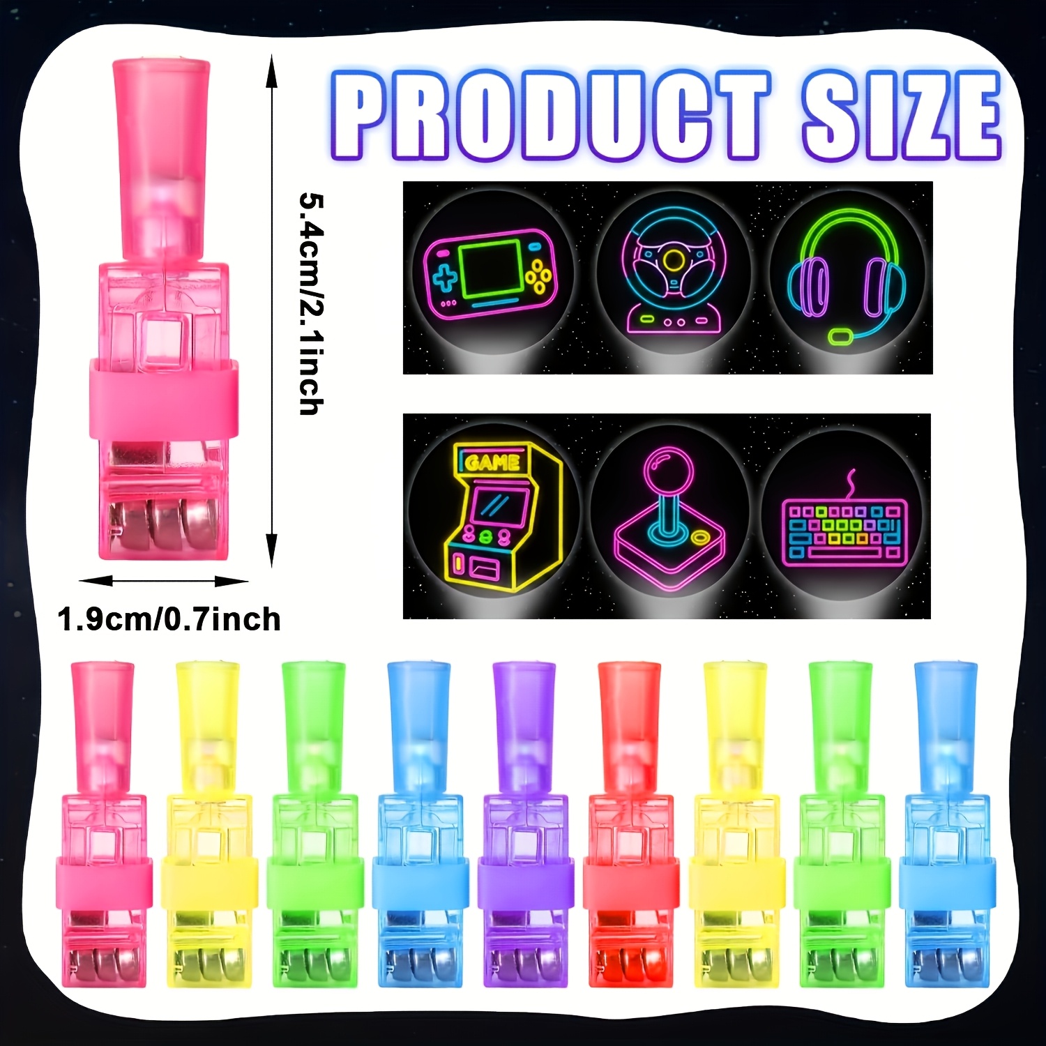 36pcs LED Finger Lights Video  - Glow In The Dark Party Glasses recension och pris