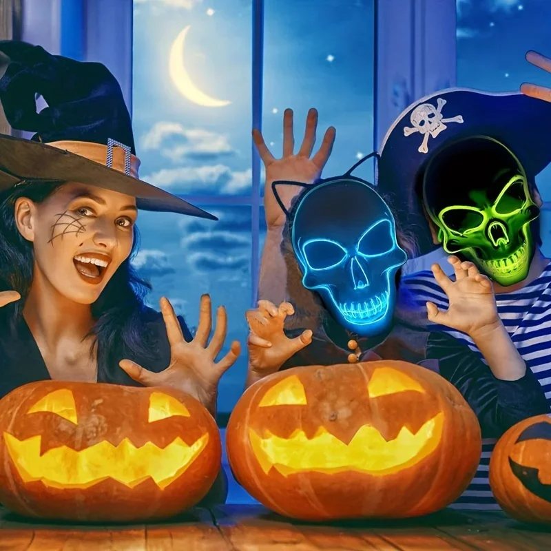Halloween Horror Skull Mask LE - Led Purge Mask Halloween recension och pris